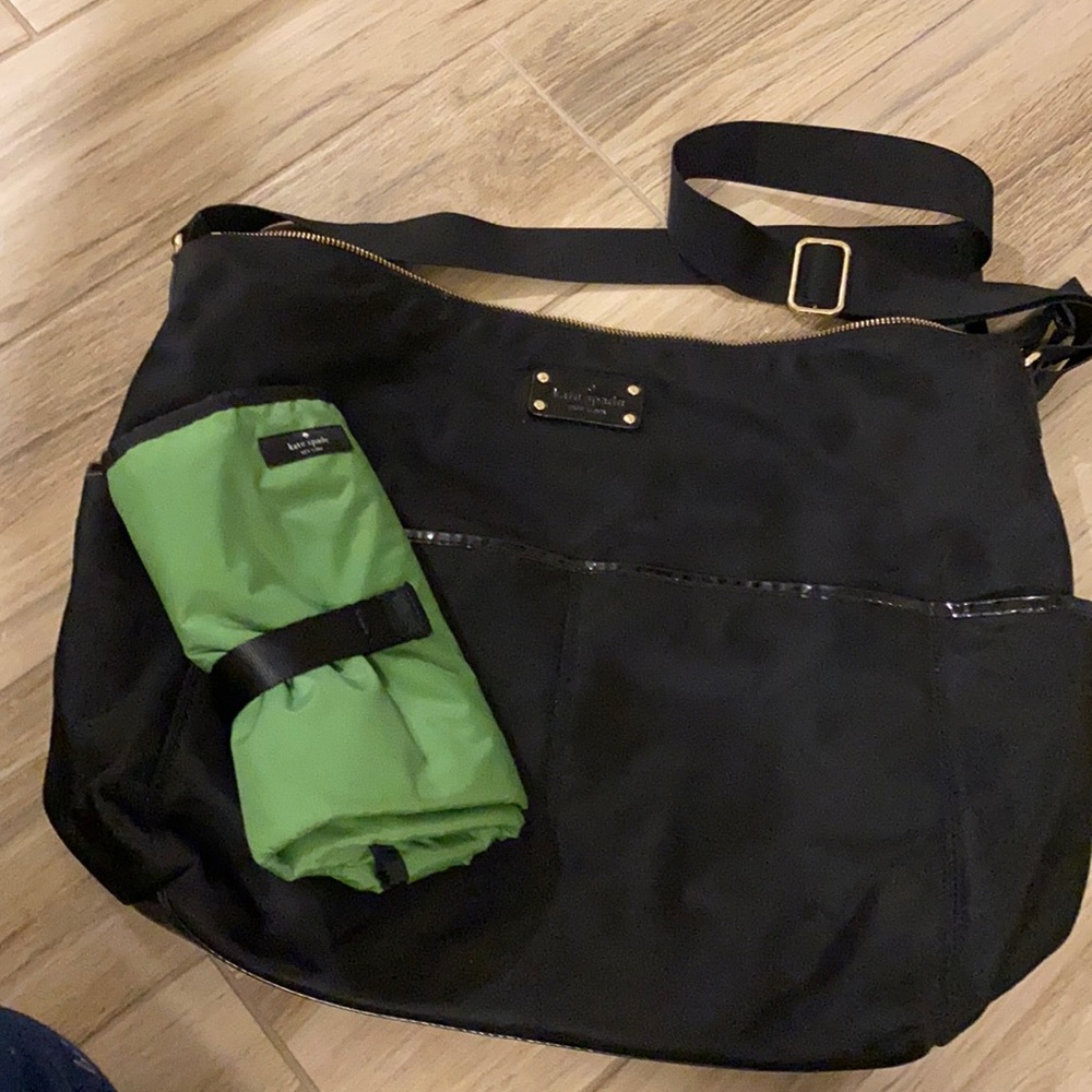Kate spade diaper bag black w/multiple storage!